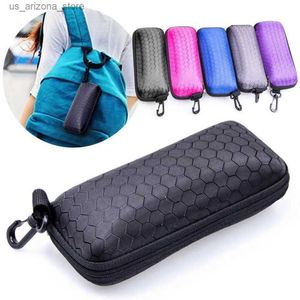 Sunglasses Cases New eyeglass storage box womens sunglasses with drawstring zippered Q240426