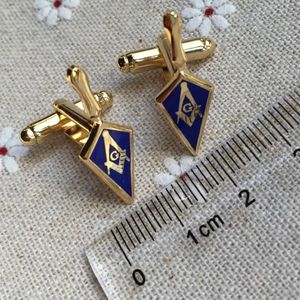 1 pair Freemason Masonic Shovel Cuff Links Free Masons Trowel Enamel Cufflink Square and Compass G for Mens T-shirt Accessory 240412