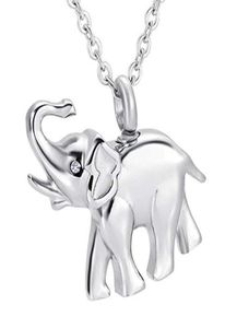 Memorial Keepsake Urn Pendant Cremation Ash Urn Charm Necklace Jewelry Stainless Steel Cute Elephant Memory Locket dad and mom4563255