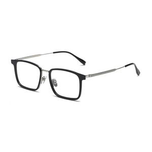 Optik Gözlükler Erkekler Kadınlar Retro GMS 611 Tasarımcı Moda Sayfası Gözlükleri Titanyum Çerçeve Ayrıntılı Elastikiyet Kare Stil Kutu ile Blue Lens Plakası