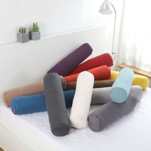 Pillow Pillow Neck Roll Round Cervical Bolster Cylinder Sleeping Pillows Support Spine Lumbar Cushion Cotton Bed Tube Pain
