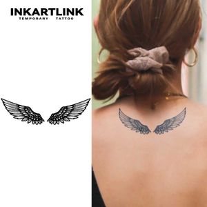 Tattoo Transfer Angel Wings temporary tattoo stickers magic tattoos herbal juice tattoos lasting 1-2 weeks realistic fake tattoos 240427