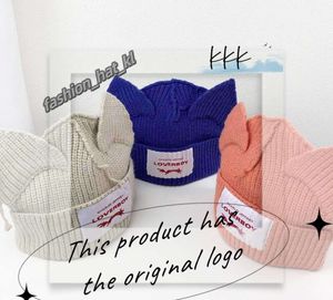 2024 Beanie/skull Caps Kpop Street Children Hyunjin Hendery Same Beanies WAYV Leeknew Knitted Cat Ear Hat Fashion Cute Loverboy Casual Headwear 187