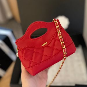 31 Torba Mini Tasarımcı Çanta Kadın Omuz Çantası Buzağı Pırıltısı Altın Donanım Metal CC Lüks El çantası Matelasse Zincir Crossbody Çanta Makyaj Çantaları Cüzdan Kart Torbaları 10cm