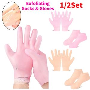 Tool Silicone Exfoliating Socks & Gloves Anti Slip Foot & Hand Spa Mask Hands Protective Gloves Prevents Dryness for Feet/Hand Care