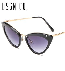 DSGN CO 2018 Slim Fashion Cat Eye O occhiali da sole per donne Classic 6 Color Designer Gateye Sun Glasses UV4007749402