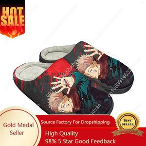 Тапочки Jujutsu kaisen itadori yuji sukuna home cotton Custom Mens Womens Sandals.