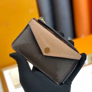 Держатель модной карты RECTO VERSO DESTARNER BAGS Женские мини -Zippy Organizer Кошелек Кошелька Кошелек Cowne Key Cheam Bent Charm Ключ кошельки 240415