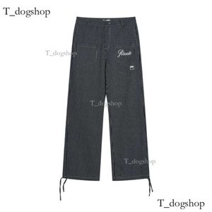 Hiphop Hiphop Fashion Rhude Designer Mans Castiral for Men's Rooles Straight Cargo Pants Vintage Men drawstring足首ジョギングパンツレターロングズボン537