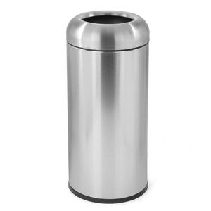 Dyna Living Large Stainless Steel Outdoor Garbage Bin with Lid, Ideal for Commercial and Industrial Use in Kitchens, Silver Finish