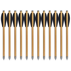 Darts 12/24/36pcs da 6,25 pollici freccia di balestra OD 6 mm in lega di balestra in lega di alluminio freccia per caccia all'aperto da 5080 libbre.