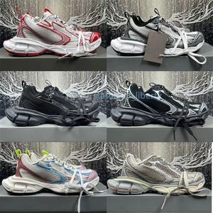 Designer casual shoes for men and women Track 3 3.0 Three-layer white and black sneakers Tess.s Leather sneakers nylon printed platform sneakers F7