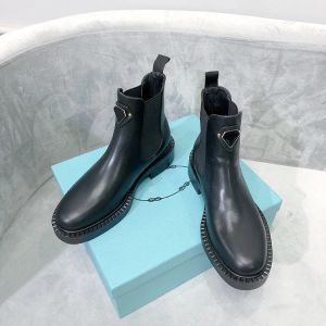 Nowe buty Chelsea Chunky Buty Zimowe buty pu skórzane kostki czarne żeńskie botki platformy jesiennej mody