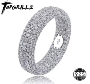 Qualität 925 Sterling Silber Stempel Ring voll vereiser Kubikzirkonia Männer Frauen Verlobungsringe Charme Schmuck für Geschenke 2110124923430