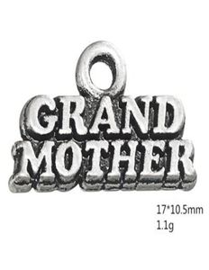 Antique Silver Plated Grandmother Charm Family Love Pendant Other customized jewelry1766160