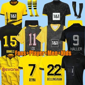 23 24 Soccer Jerseys Reus 2023 2024 Soccer Haller Football Shirt Bellingham Neongelb Hummels Brandt Men Kids Special Kit All Black Maillot de Foot