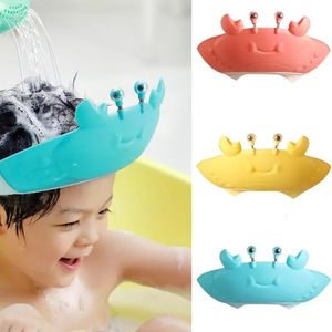 Bebek banyo duş şapkası ayarlanabilir göz koruma kafa su kapağı çocuklar kulak koruma saç yıkama şapka bebek bakımı 240412
