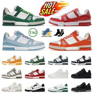 OG Original Marke Luxus Schuhe Trainer Flat Sohle Sneakers Männer Frauen Designer Schuh Schwarzes Grün weißes Kleid Sneaker-Kalbskinleder-Leder-Plattform Slattern 36-45 Dhgate