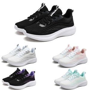 Free Shipping Men Women Running Shoes Low Soft Lace-Up Breathable White Black Green Grey Pink Mens Trainers Sport Sneakers GAI