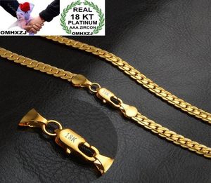 OMHXZJ catene di personalità intera moda ol donna ragazza regalo regalo di nozze oro 5mm catena laterale completa 18kt oro collana a catena 5355883