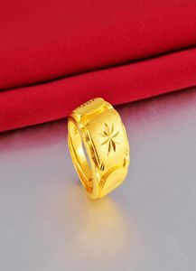 Pierścionki ślubne pierścień mody biżuteria Wietnam piasek złota men039s otwieranie kwiatu samochodu regulowane 9604186