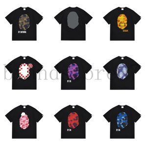 Mens Tshirt Tasarımcı T Shirt Desenli Baskı Tişört Grafik Tees Renkli Şortlu Kılıf giysileri ile köpekbalığı fermuar