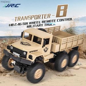 Electric/RC Car JJRC Q68 Q69 RC Truck Transport Toy 1 18 2.4G Six Wheel Remote Control Military Truck with LED Light Vacuum Return to SchoolL2404