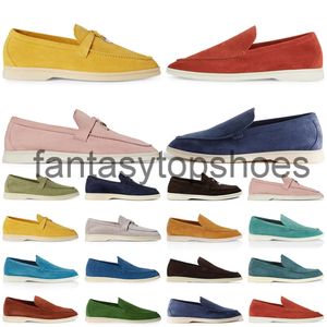 Loro Piano LP Casual Lorosummer Men Designer Women Scarpe Suede Scarpe da passeggiata Black Beige Outdoor Runner Sneaker Taglia 35-45