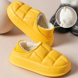 Slippers Fashion Long Plush Cotton Women's Bread Shoes Winter Warm Thick Bottom Waterproof Outdoor Home