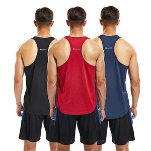 Tops cerebbe da uomo 3 pacchetti muscle giubbotto adatto agli uomini Fitness secco Top senza maniche Allenamento traspirato della camicia Y-back shirt e fitness Vestl2404