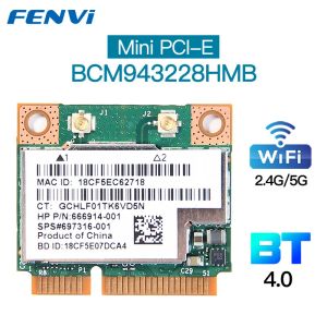 RAMS BAND DUAL 300MBPS BCM943228HMB PARA BLUETOOTH4.0 802.11A/B/G/N WIFI CARTA sem fio sem fio Mini PCIE Notebook WLAN 2.4G/5GHZ Adaptador