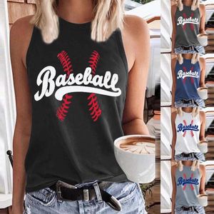 Frauen Tanks Fashion Casual Letter Baseball Mom Print Tops und Westen 3xl Mutterschaft Kleidung Leder Top Frauen Frauen