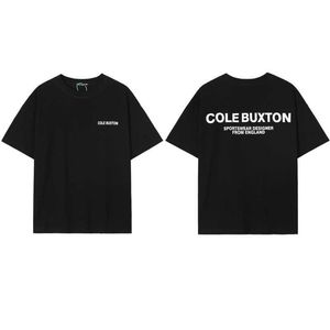 2023 Designer Summer Cole Buxton Mens T-shirts Streetwear Letter Tryckt avslappnad mode Kort ärm Män kvinnor Rundhals T-shirt Europeisk storlek S-2XL