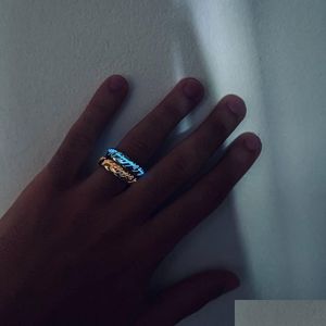 Band Rings H Ring Glow in the Dark Rune Jewelry Lord of One Tungsten Collection Gift Drop Deliver