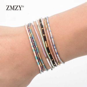 Pärlstav zmzy boho -stil miyuki delica frö pärla armband kvinnor vänskap färgglada charm handgjorda