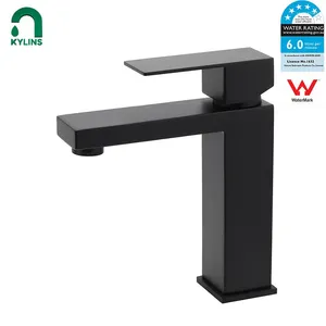 Bathroom Sink Faucets KYLINS Square Faucet For With Detector Furniture Washbasin Mixer Bathrooms Matte Black