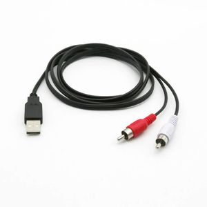Anpwoo da 1,5 m da USB per raddoppiare il cavo loto da USB a 2RCA Audio e video set-top Box TV USB al cavo di estensione audio