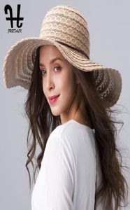 Furtalk Summer Hat for Women Cotton Straw Hat Beach Sun Hat Foldbar Floppy Travel Packable Wide Brim Sun Protection Cap 2019 Y2002746826