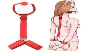 2 peças Conjunto de escravos de escravidão algemas e tornozelo brinquedos eróticos adultos amantes femininos jogam sexo269z7151203