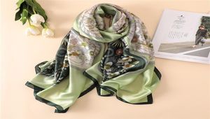 Mjuk siden halsduk kvinnor märke designer mönster silk sjal foulard femme lång muslimsk hijab halsdukar bohemian bufanda mujer överdimensionera7173539