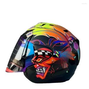 Capacetes de motocicleta Mulheres e homens Proteção de capacete dourado Bodyguard Golden Meio Open Face Casco Casco