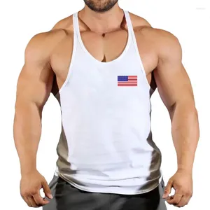 Tanques masculinos Tops Fitness Athleisure Sport Sports Sports Basketball 2024 Print Fashion Gym Bodybuilding Roupas