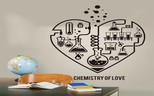 Wall Stickers Large Chemistry Science Abstract Heart Decal Laboratory Classroom Geek Valentine Sticker LW3184133956