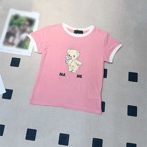 Designer Womens T Shirt Summer Fashion Shirts Long New Casual Short Sleeves Loose Tshirts Letters Printed Cartoon Tees Crew Neck Breathable Tops Party Date T-shirt