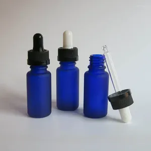 Storage Bottles Wholesale 100 Pcs/ Lot 15ml Frost Glass Jars Reagent Dropper Drop Liquid Pipette