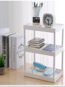 Hooks Rails Multifunktionshyllor Multilayer Desktop Storage Rack Plastic Desk Kitchen Badrum för Home7781421