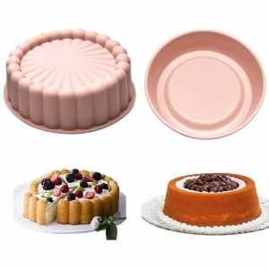 Stampi in silicone rotondo Charlotte Cake Pan Strawberry Shorce Baking Sponge Flan Stampo 0135