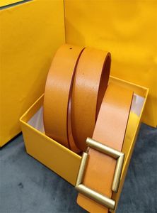 Fashion Mens Belt Classic Top Layer Leather Belts Luxury Antique Gold Buckle Width 38cm Length 105 To 125cm5186905