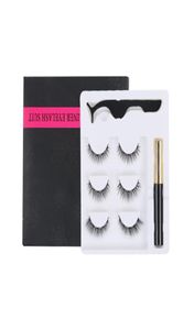 False Eyelashes 3 Pairs Magnetic 3D Extension Mink Lashes Professional Eye Makeup Set Natural Thick Short Faux Cils9683576