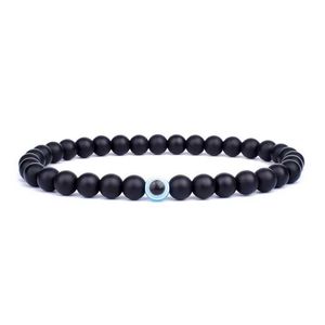 Beaded Obsidian Cabernet Sauvignon Bracelet for Mens Natural Stone Evil Eye Womens Fashion Jewelry Buddha Health Balance Yoga